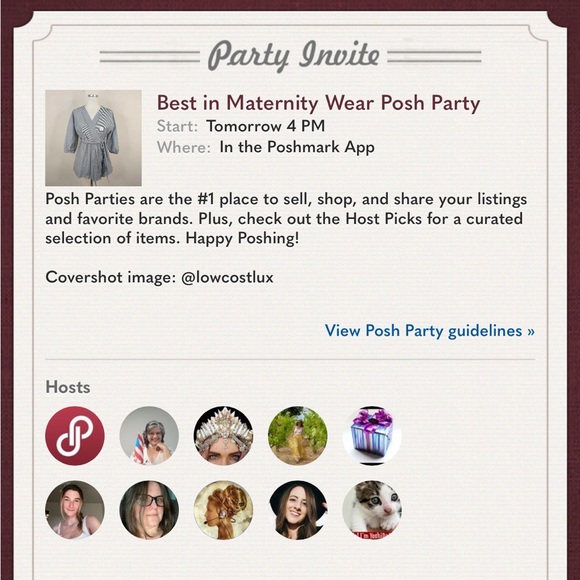 “Best in Maternity Wear” Posh Party! 1/27/23 - Picture 2 of 3